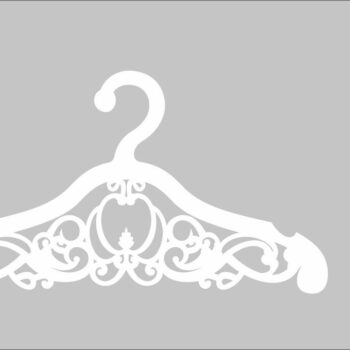 Intra απο ξύλο plywood 3mm-4mm πάχος - Κρεμάστρα ρούχων Vector Art Δίασταση 30x30 cm Intraeaxys-zo966rok - Image 1