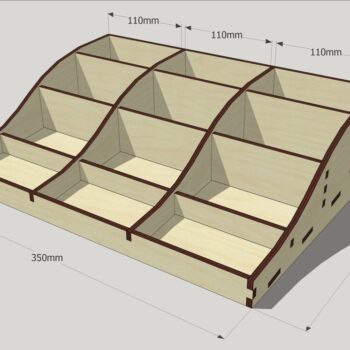 Intra απο ξύλο plywood 3mm-4mm πάχος - Πρότυπο οργάνωσης ξύλου Δίασταση 30x30 cm Intraeaxys-pok3pv87 - Image 1