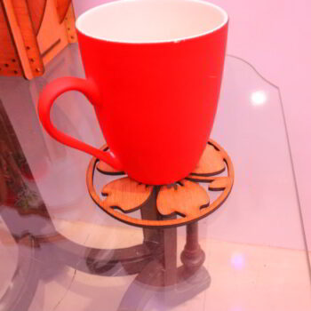 Intra απο ξύλο plywood 3mm-4mm πάχος - Σουβέρ τσαγιού με λουλούδια ιβίσκου Δίασταση 30x30 cm Intraeaxys-6o3yppk7 - Image 3