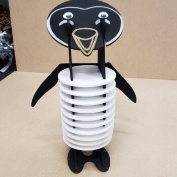 Intra απο ξύλο plywood 3mm-4mm πάχος - Χαριτωμένα σουβέρ Penguin 3mm Δίασταση 30x30 cm Intraeaxys-zo9y4dy7 - Image 3