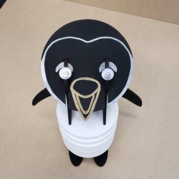 Intra απο ξύλο plywood 3mm-4mm πάχος - Χαριτωμένα σουβέρ Penguin 3mm Δίασταση 30x30 cm Intraeaxys-zo9y4dy7 - Image 4