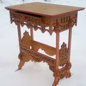 Intra απο ξύλο plywood 3mm-4mm πάχος - Τραπέζι με συρτάρι Δίασταση 30x30 cm Intraeaxys-6o3ynzj7 - Image 1