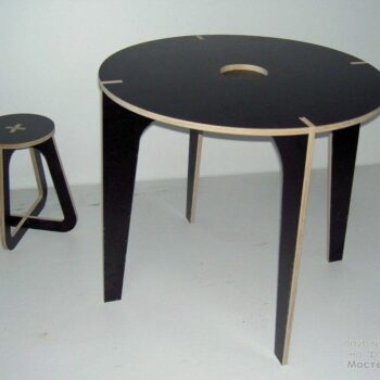 Intra απο ξύλο plywood 3mm-4mm πάχος - Μοντέρνο Τραπεζάκι Σαλονιού Δίασταση 30x30 cm Intraeaxys-eo0q84w1 - Image 1