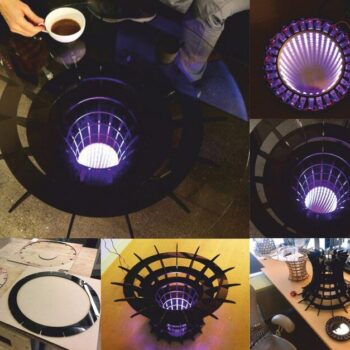 Intra απο ξύλο plywood 3mm-4mm πάχος - Στρογγυλό Τραπεζάκι Σαλονιού Δίασταση 30x30 cm Intraeaxys-voq2l6jo - Image 1