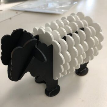 Intra απο ξύλο plywood 3mm-4mm πάχος - Σουβέρ προβάτων Δίασταση 30x30 cm Intraeaxys-67wl8621 - Image 1