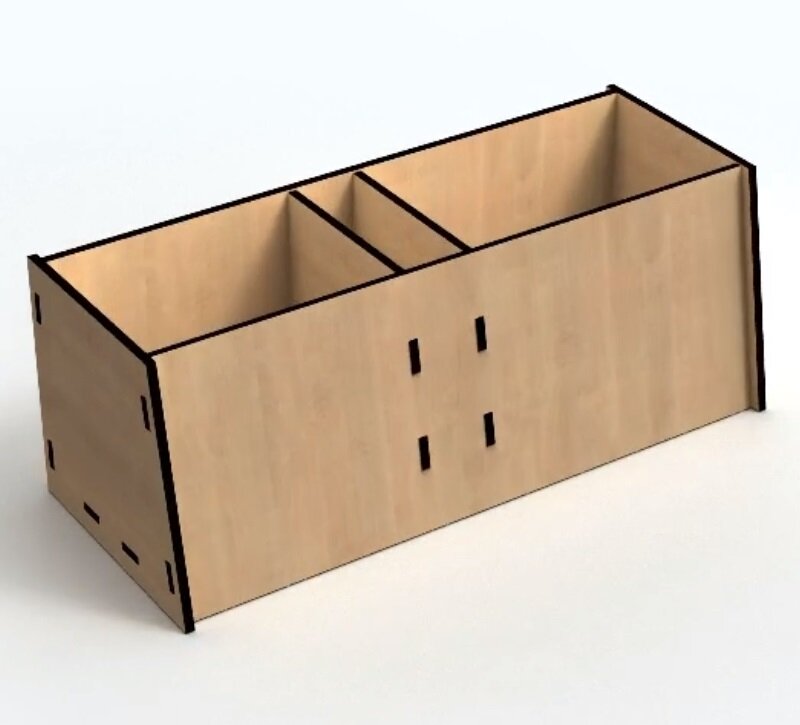 Intra απο ξύλο plywood 3mm-4mm πάχος - Ξύλινο Simple Desk Organizer Κουτί αποθήκευσης 3mm Δίασταση 30x30 cm Intraeaxys-ro6ywqm7