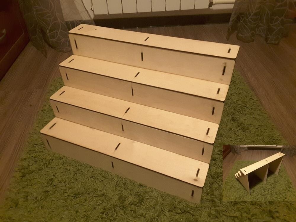 Intra απο ξύλο plywood 3mm-4mm πάχος - Step Stand Display Rack Δίασταση 30x30 cm Intraeaxys-eo4qkgy7