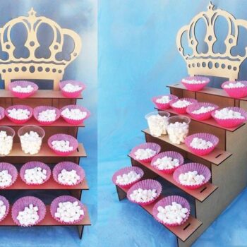 Intra απο ξύλο plywood 3mm-4mm πάχος - Ράφι οθόνης 5 επιπέδων με κορώνα Δίασταση 30x30 cm Intraeaxys-d1lv6nyo - Image 1