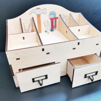 Intra απο ξύλο plywood 3mm-4mm πάχος - Organizer αποθήκευσης εργαλείων πολλαπλών χρήσεων με συρτάρι 6mm Δίασταση 30x30 cm Intraeaxys-91jd2vp1 - Image 1