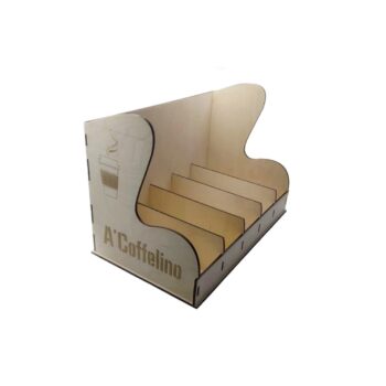 Intra απο ξύλο plywood 3mm-4mm πάχος - Coffee Cup Organizer Ράφι αποθήκευσης Δίασταση 30x30 cm Intraeaxys-eo0qmx01 - Image 1