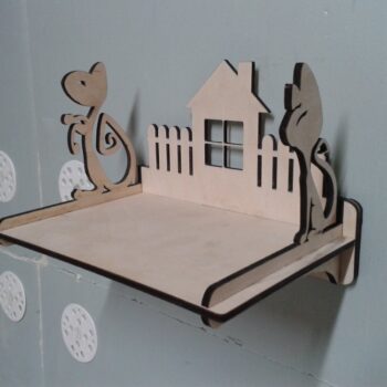 Intra απο ξύλο plywood 3mm-4mm πάχος - Ράφι τοίχου Δίασταση 30x30 cm Intraeaxys-078y4wjo - Image 1