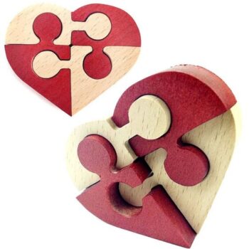 Intra απο ξύλο plywood 3mm-4mm πάχος - Παζλ καρδιά Δίασταση 30x30 cm Intraeaxys-voq2kv5o - Image 1