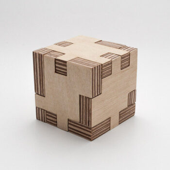 Intra απο ξύλο plywood 3mm-4mm πάχος - Puzzle Cube CNC Δίασταση 30x30 cm Intraeaxys-eoxk6x1z - Image 1