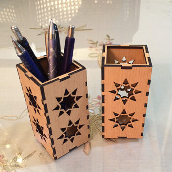 Intra απο ξύλο plywood 3mm-4mm πάχος - Διακοσμητική Ξύλινη θήκη για στυλό Δίασταση 30x30 cm Intraeaxys-51rrm6r1 - Image 1