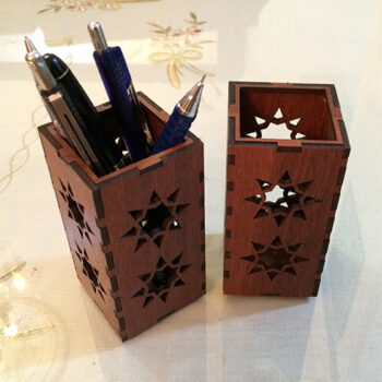 Intra απο ξύλο plywood 3mm-4mm πάχος - Διακοσμητική Ξύλινη θήκη για στυλό Δίασταση 30x30 cm Intraeaxys-51rrm6r1 - Image 3