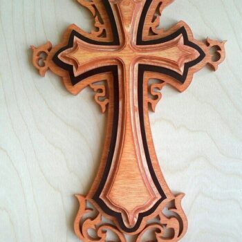 Intra απο ξύλο plywood 3mm-4mm πάχος - Ξύλινος Σταυρός Δίασταση 30x30 cm Intraeaxys-joeyp816 - Image 1