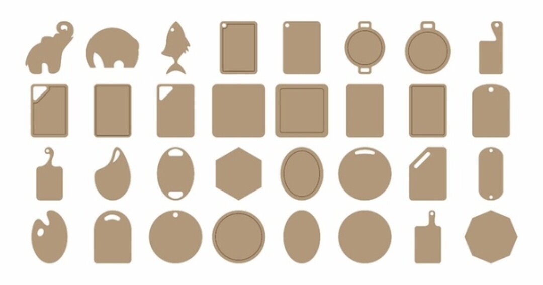 Intra απο ξύλο plywood 3mm-4mm πάχος - Σχέδια σανίδων κοπής Δίασταση 30x30 cm Intraeaxys-ro6y9w67