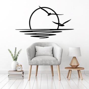 Intra απο ξύλο plywood 3mm-4mm πάχος - Αφηρημένη διακόσμηση τοίχων ανατολής ή ηλιοβασιλέματος Δίασταση 30x30 cm Intraeaxys-r7v6d4lo - Image 3