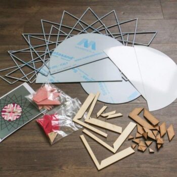 Intra απο ξύλο plywood 3mm-4mm πάχος - Δημιουργική διακόσμηση τοίχου Δίασταση 30x30 cm Intraeaxys-pokmv281 - Image 4