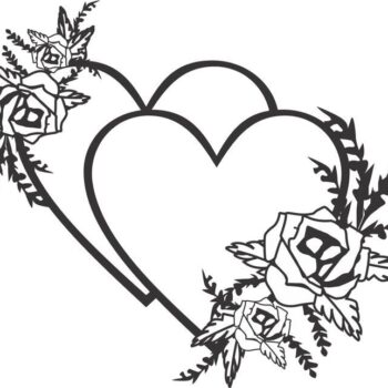 Intra απο ξύλο plywood 3mm-4mm πάχος - Χαράξτε δύο καρδιές διακόσμηση για την ημέρα του Αγίου Βαλεντίνου Δίασταση 30x30 cm Intraeaxys-eoxlm3vo - Image 1