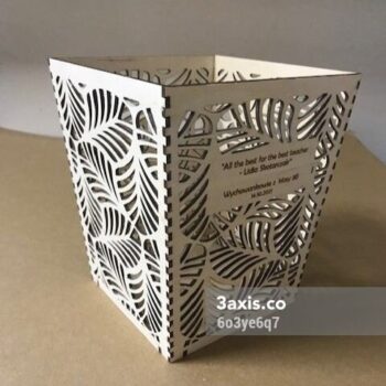 Intra απο ξύλο plywood 3mm-4mm πάχος - Διακοσμητικό αρχείο PDF με θήκη για στυλό και μολύβι Δίασταση 30x30 cm Intraeaxys-6o3ye6q7 - Image 1