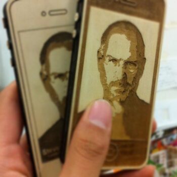 Intra απο ξύλο plywood 3mm-4mm πάχος - Χαράξτε τη διάταξη του iPhone Δίασταση 30x30 cm Intraeaxys-p7ymx227 - Image 1