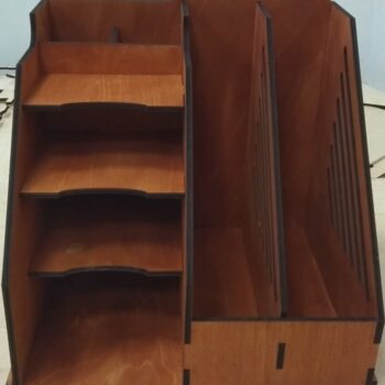 Intra απο ξύλο plywood 3mm-4mm πάχος - Desktop Organizer Αποθήκευση προμηθειών γραφείου Δίασταση 30x30 cm Intraeaxys-r7vm8g27 - Image 1