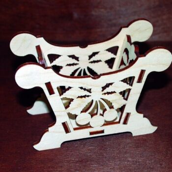 Intra απο ξύλο plywood 3mm-4mm πάχος - Μολυβοθήκη με Γλάστρα στυλό Cherry Δίασταση 30x30 cm Intraeaxys-51rrp8m1 - Image 1