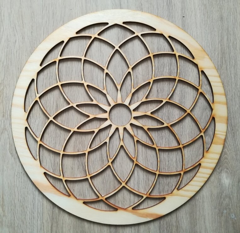 Intra απο ξύλο plywood 3mm-4mm πάχος - Torus Rosette Δίασταση 20x20 cm Intraeaxys-67wlkzl1