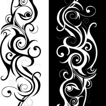 Intra απο ξύλο plywood 3mm-4mm πάχος - Φυλετική τέχνη στροβιλισμού διάνυσμα Δίασταση 30x30 cm Intraeaxys-r7vmqmz7 - Image 1