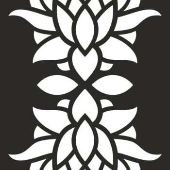 Intra απο ξύλο plywood 3mm-4mm πάχος - Μοτίβο οθόνης floral Privacy για CNC Δίασταση 30x30 cm Intraeaxys-67wlznl1 - Image 1