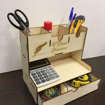 Intra απο ξύλο plywood 3mm-4mm πάχος - Γραφείο Αξεσουάρ γραφείου Οργάνωση θήκης στυλό Κουτί αποθήκευσης Δίασταση 30x30 cm Intraeaxys-ro6y0zn7 - Image 1