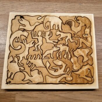 Intra απο ξύλο plywood 3mm-4mm πάχος - M. C. Escher Mosaic II Δίασταση 30x30 cm Intraeaxys-91jdjk81 - Image 1