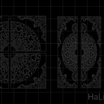 Intra απο ξύλο plywood 3mm-4mm πάχος - Πόρτα με ισλαμικό σχέδιο Δίασταση 30x30 cm Intraeaxys-zo9yj6e7 - Image 1