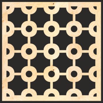 Intra απο ξύλο plywood 3mm-4mm πάχος - Διακοσμητικό σχέδιο με ξύλινα πλέγματα Δίασταση 30x30 cm Intraeaxys-pok30g37 - Image 1