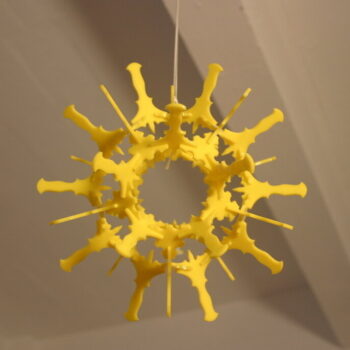 Intra απο ξύλο plywood 3mm-4mm πάχος - Εικοσαεδρική Ραδιολαρία Δίασταση 30x30 cm Intraeaxys-ro6yllq7 - Image 1