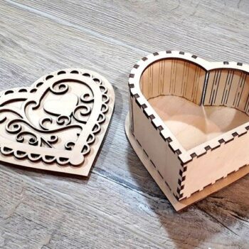 Intra απο ξύλο plywood 3mm-4mm πάχος - Διακοσμητικό Κουτί Καρδιάς με Καπάκι Δίασταση 30x30 cm Intraeaxys-e1gkq2do - Image 1