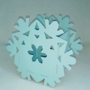 Intra απο ξύλο plywood 3mm-4mm πάχος - Διοργανωτής θήκης στυλό νιφάδας χιονιού Δίασταση 30x30 cm Intraeaxys-pok3xmd7