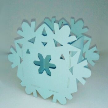 Intra απο ξύλο plywood 3mm-4mm πάχος - Διοργανωτής θήκης στυλό νιφάδας χιονιού Δίασταση 30x30 cm Intraeaxys-pok3xmd7 - Image 1