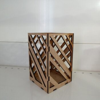 Intra απο ξύλο plywood 3mm-4mm πάχος - Μοντέρνα Μολυβοθήκη για Τραπέζι Γραφείου 3mm Δίασταση 30x30 cm Intraeaxys-pok3dpd7 - Image 3