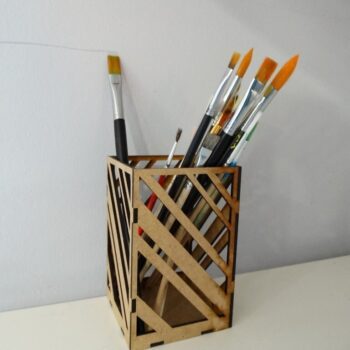 Intra απο ξύλο plywood 3mm-4mm πάχος - Μοντέρνα Μολυβοθήκη για Τραπέζι Γραφείου 3mm Δίασταση 30x30 cm Intraeaxys-pok3dpd7 - Image 5