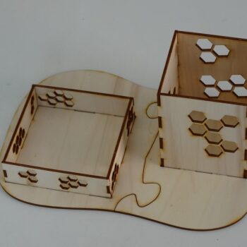 Intra απο ξύλο plywood 3mm-4mm πάχος - Desk Organizer Μολυβοθήκη 3mm Δίασταση 30x30 cm Intraeaxys-voq2v55o - Image 4