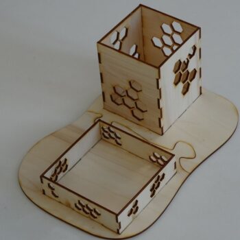 Intra απο ξύλο plywood 3mm-4mm πάχος - Desk Organizer Μολυβοθήκη 3mm Δίασταση 30x30 cm Intraeaxys-voq2v55o - Image 5