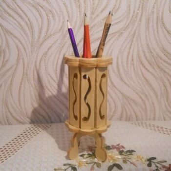 Intra απο ξύλο plywood 3mm-4mm πάχος - Ξύλινη Διακοσμητική Μολυβοθήκη Δίασταση 30x30 cm Intraeaxys-voq2z0jo - Image 1