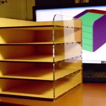 Intra απο ξύλο plywood 3mm-4mm πάχος - Ράφι αρχειοθέτησης επιφάνειας εργασίας Δίασταση 30x30 cm Intraeaxys-078yegjo - Image 1