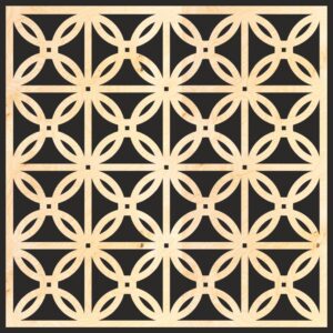 Intra απο ξύλο plywood 3mm-4mm πάχος - Διακοσμητικό σχέδιο με ξύλινες γρίλιες πάνελ Δίασταση 30x30 cm Intraeaxys-075yzw0o