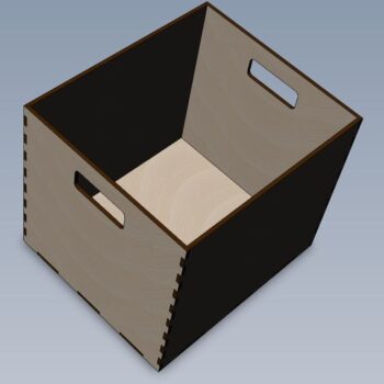 Intra απο ξύλο plywood 3mm-4mm πάχος - Κάδοι αποθήκευσης γραφείου Δίασταση 30x30 cm Intraeaxys-eo206r37 - Image 2