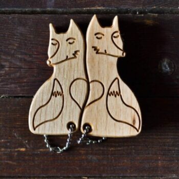 Intra απο ξύλο plywood 3mm-4mm πάχος - Αρχείο PDF Keychains for Couple Δίασταση 5x5 cm Intraeaxys-d1ll5g1m - Image 1