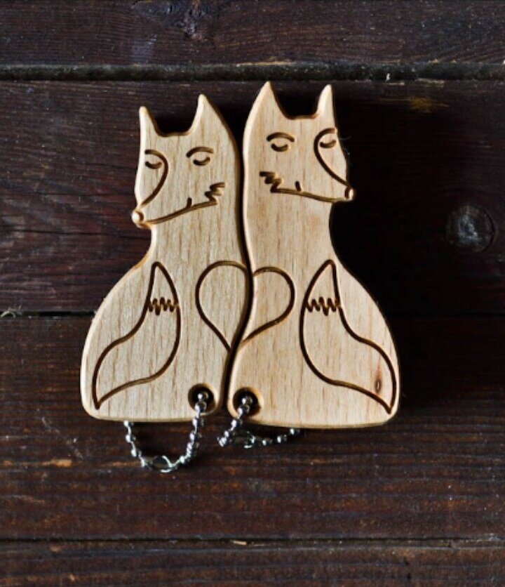 Intra απο ξύλο plywood 3mm-4mm πάχος - Αρχείο PDF Keychains for Couple Δίασταση 5x5 cm Intraeaxys-d1ll5g1m