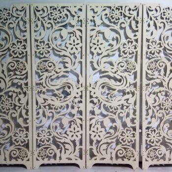 Intra απο ξύλο plywood 3mm-4mm πάχος - Διακοσμητική Σίτα 6mm Κόντρα πλακέ 475x1475mm Δίασταση 30x30 cm Intraeaxys-voq2yqqo - Image 4